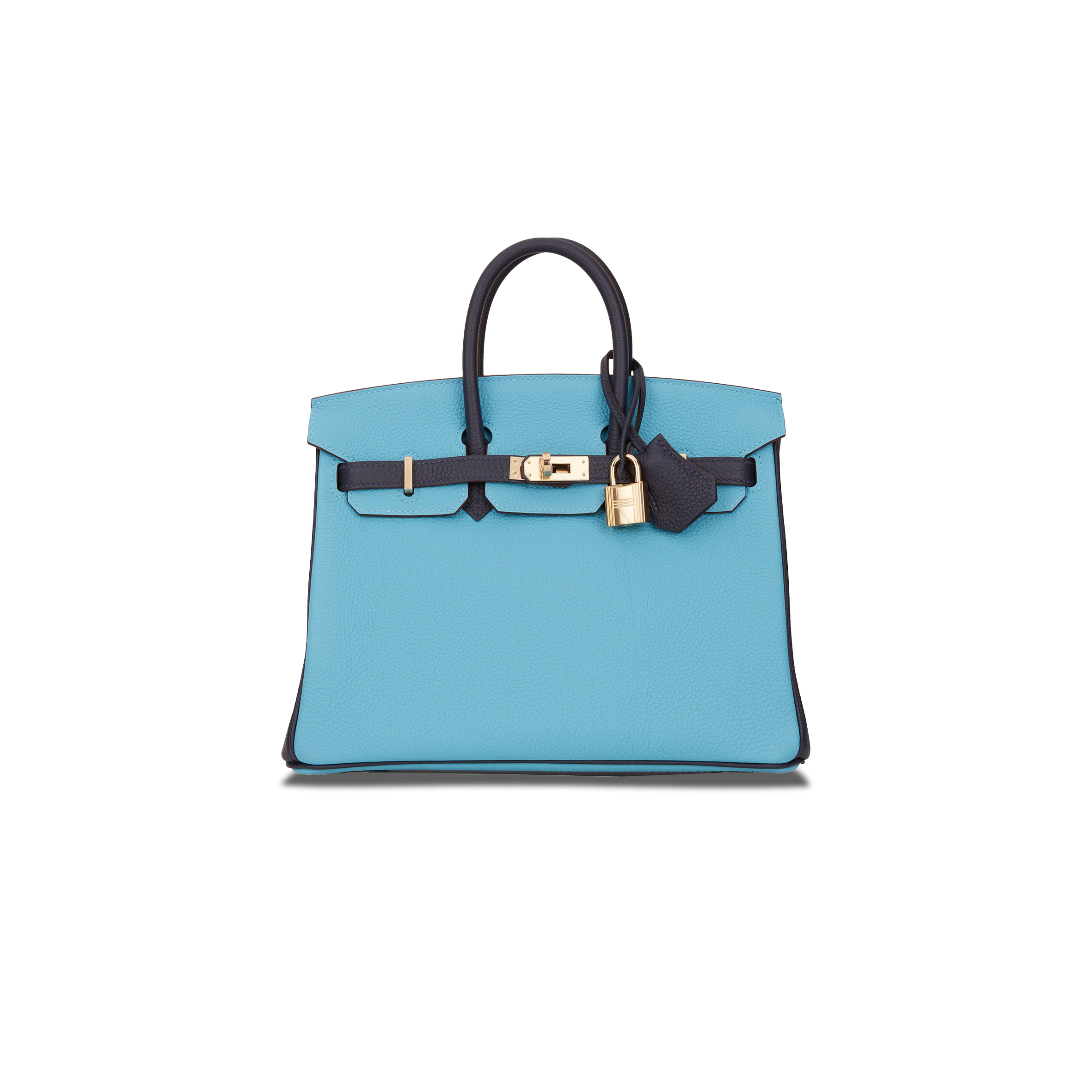 HERMÈS MASTER BIRKIN 30 TOGO LEATHER NORTHERN BLUE AND MIDNIGHT BLUE ROSE GOLD BUCKLE 2354843790 (30*23*15cm)